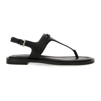Michael Kors Flat Sandals, female, Black, Size: 12 US Mandy Thong Sandal