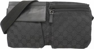 Gucci Black Canvas Fanny Pack (Pre-Owned)