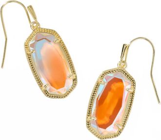 Kendra Scott Womens Daphne Drop Earrings In Gold Dichroic Glass