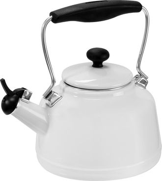 Chantal Vintage 1.7-Quart Enamel-on-Steel Teakettle in White at Nordstrom