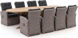 Intenso Furniture Intenso Mazzano/ROUGH-Y Ellips 280cm dining tuinset 9-delig verstelbaar