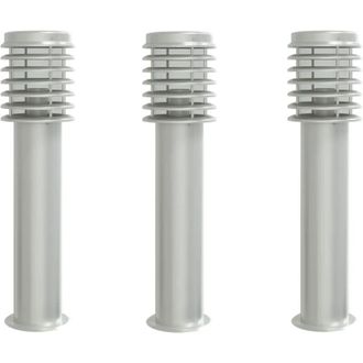 vidaXL L&aacute;mparas De Suelo De Exterior 3 Unidades Acero Inoxidable 60 Cm Vidaxl