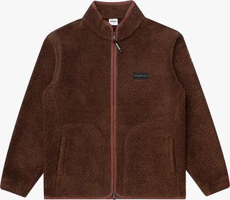Parlez Clothing Mens Parlez Amity Zip Thru Coffee Fleece - Brown - Size: Regular/40