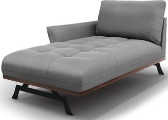 CXL by Christian Lacroix Designer Chaiselongue Olivier, Strukturstoff Grau