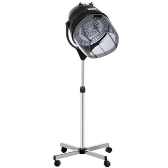 OEM Secador De Casco Profesional 1180w Con Altura Ajustable Temperatura Regulable Temporizador Capucha Y Ruedas Negro