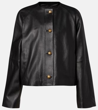 Max Mara Bouquet leather jacket