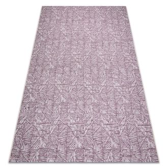 RugsX Rugsx - Alfombra Color 47373260 Sisal L&iacute;neas, Triangulos, Espina De Pescado Violet / Beige Purple 200x290 Cm
