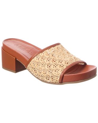 Aerosoles Clark Heeled Leather & Canvas Sandal