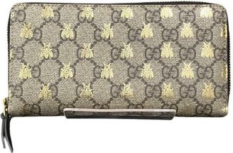Gucci Beige Gg Supreme Long Wallet (Bi-Fold) (Pre-Owned)
