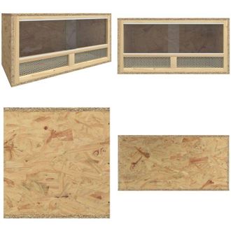vidaXL Terrario in Legno Multistrato 60x30x30 cm - Terrario per rettili - Terrario per animali domestici