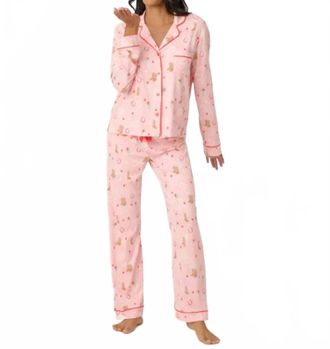 PJ Salvage Whimsy Boots Pajama Set In Petal Pink