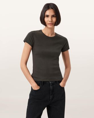 AllSaints Cotton Stevie Slim Fit Short Sleeve T-Shirt, Size: XS