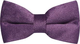 King & Priory Luxury Deep Purple Textured Velvet Pre-Tied Bow Tie
