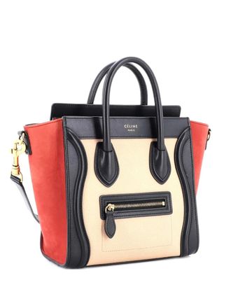 Celine Tricolor Luggage Bag Leather Nano crossbody bag - Nero