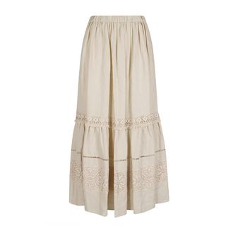 Max Mara Maxi Skirts, female, Beige, Size: 3XS Max Mara Weekend Skirts