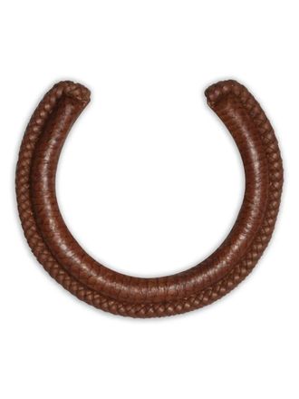 Johanna Ortiz Representative Rituals braided necklace - women - Fabric/Calf Leather - M - Brown