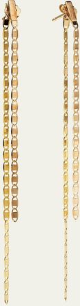 Lana Jewelry 14K Gold Linear Malibu Dusters Front and Back Earrings