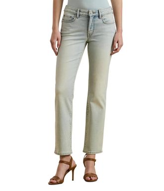 Ralph Lauren Mid-Rise Straight Ankle Jeans In Stella Wash