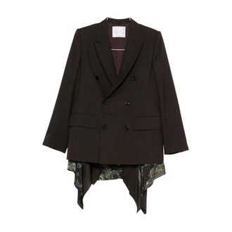 sacai Dames, Jassen, Bruin, Maat: S Wol