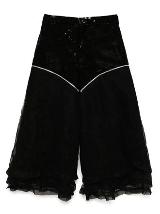 Comme Des Gar&ccedil;ons wide-leg trousers - men - Cupro/Nylon - S - Black