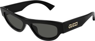 Gucci Stijlvolle Zonnebril Zwart - Dames - Zonnebrillen - Zwart - 53 MM - Accessoires