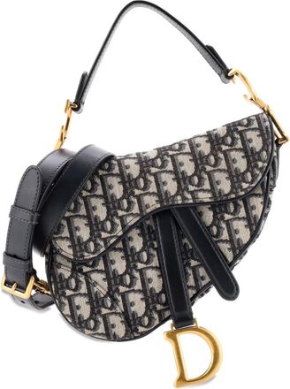 Dior Saddle Handbag with Strap Oblique Canvas Mini shoulder bag - Blauw