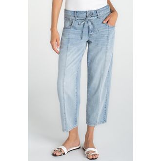 Liverpool L.A. Beach Comber Drawstring Ankle Wide Leg Jeans in Echo Lake at Nordstrom, Size 16