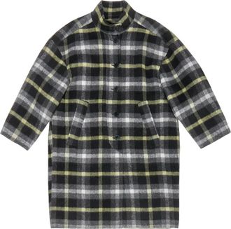 Bimba & Lola Geruite jas met knopen - Zwart