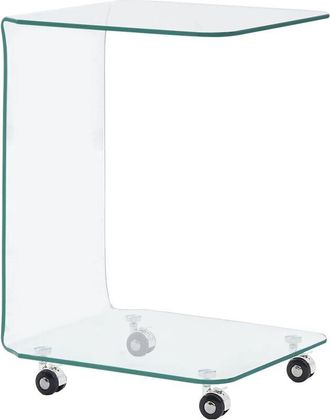 vidaXL Mesa de centro de vidrio templado 45x40x63 cm Vidaxl