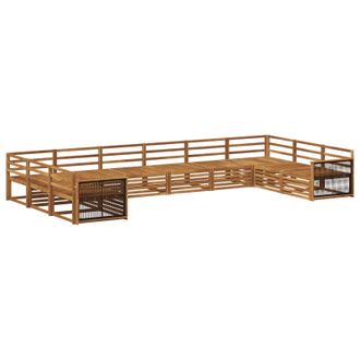 vidaXL Juegos De Sof&aacute;s 10 Uds. Madera De Acacia S&oacute;lida Vidaxl