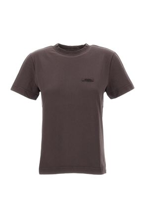 Jacquemus Brown Grosgrain Logo Cotton-Jersey T-Shirt