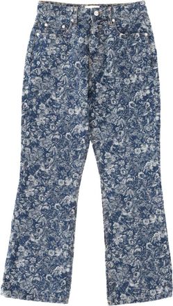 Ganni Blue Straight Mid Rise Jeans