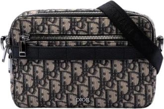 Dior Pre-owned Vintage Canvas Crossbody Bag - Dames - Vintage Schoudertas - Blauw - ONE Size - Vintage