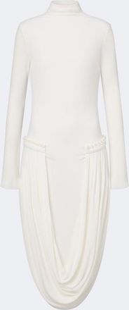 Stella McCartney Draped-detail jersey midi dress