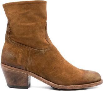 King Tartufoli 60mm laarzen met metallic neus en rits - Bruin