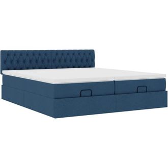 vidaXL Estructura De Cama Otomana Con Colchones Tela Topo 200x200cm Vidaxl