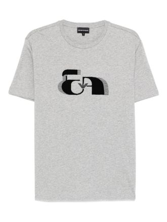 Emporio Armani Grey Printed cotton t-shirt