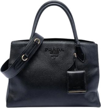 Prada Pre-owned Monochrome Satchel - Dames - Vintage Shopper - Zwart - ONE Size - Leer - Vintage