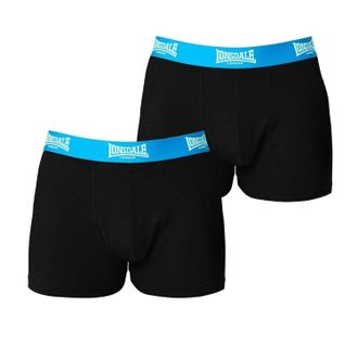 Lonsdale Boxershorts voor heren (Set van 2) (Zwart/Blauw)
