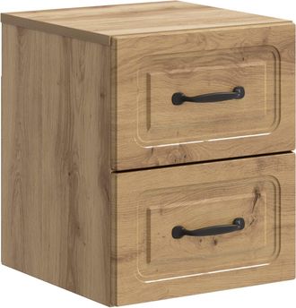 vidaXL Mesita De Noche De Pared Roble Artisan 34,5 X 33 X 40 Cm Vidaxl