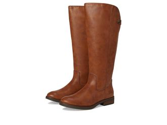 Frye and Co. Kellie Button Tall Wide Calf Womens Boots Cognac : 8.5 M, Synthetic