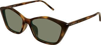 Saint Laurent Zonnebril - Dames - Zonnebrillen - Bruin - 57 MM - Accessoires