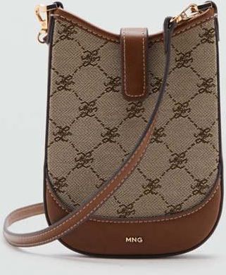 Mango Custodia cellulare logo jacquard cioccolato - Donna - Taglia unica - MANGO