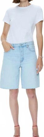 Pistola Denim Nolan Relaxed Straight Cut Off Denim Short In Postcards Vintage