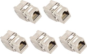 OEM Conjunto De 5 Conectores De M&oacute;dulo De Red Rj45 Cat7, Totalmente Blindados, Con Terminaci&oacute;n Sin Herramientas De 360 Grados Para Lsa