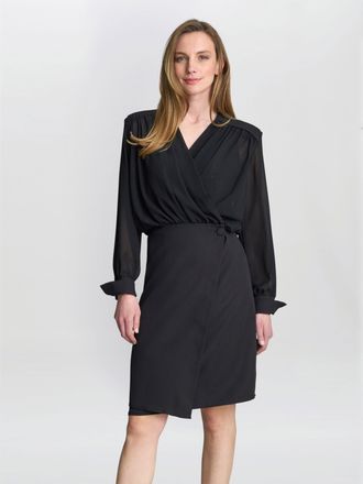 Gina Bacconi Womens Rae Sequin 2 Piece Dress - Black - Size Medium