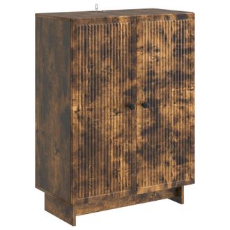 vidaXL Aparador Roble Ahumado 66 X 34,5 X 90 Cm Madera De Ingenier&iacute;a Vidaxl