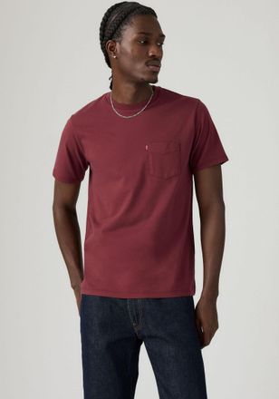 Levi's T-Shirt LEVIS CLASSIC POCKET TEE, Herren, Gr. XL, tawny port, Jersey, Obermaterial: 100% Baumwolle, normal, Rundhals, Shirts T-Shirt