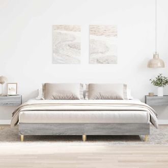 Berkfield Home Bed Frame without Mattress Grey Sonoma 160x200cm Engineered Wood | Size: 160x200 cm