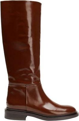 8 by YOOX LEATHER ROUND-TOE HIGH BOOT